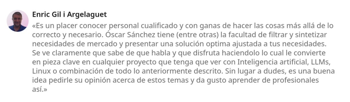 Recomendación de LinkedIn 7